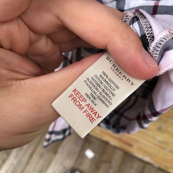 100% Silk Burberry Novacheck Nightgown Small - Picture 2 of 7